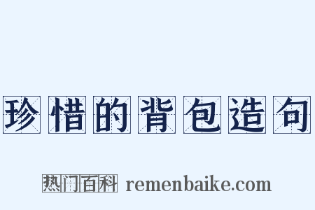 珍惜的背包造句是什么意思的图片